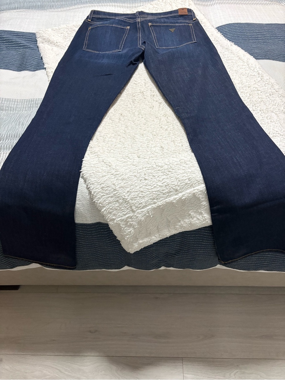 Guess Women's Dark Blue Wide Leg Jeans